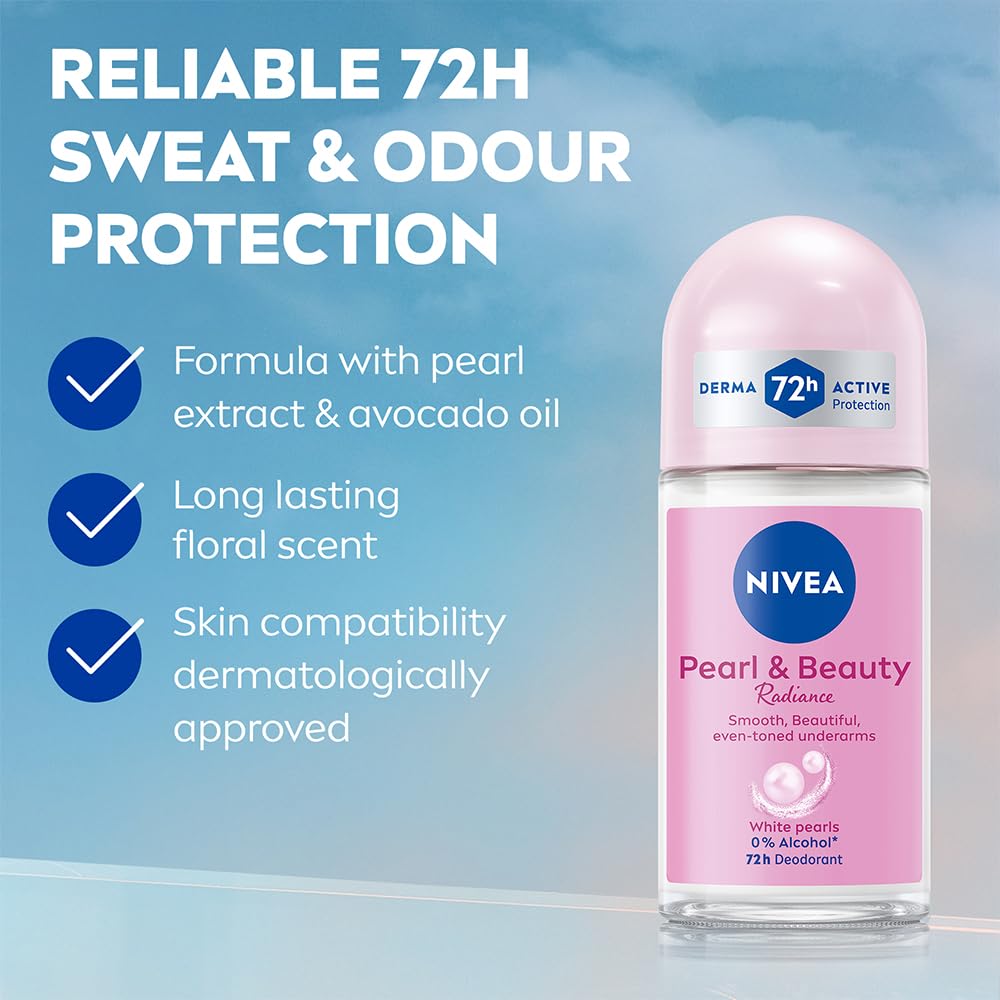 Nivea Unisex Fresh Scent Deodorant Spray Roll-On Whitening Smooth Skin, 25 Ml (Pack Of 3) - back view (22)