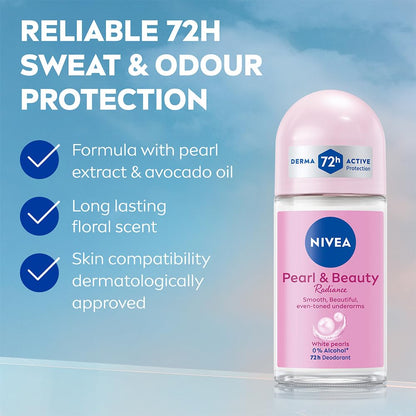 Nivea Unisex Fresh Scent Deodorant Spray Roll-On Whitening Smooth Skin, 25 Ml (Pack Of 3) - back view (22)