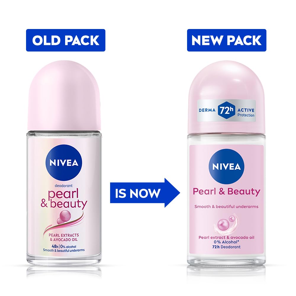 Nivea Unisex Fresh Scent Deodorant Spray Roll-On Whitening Smooth Skin, 25 Ml (Pack Of 3) - front view