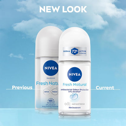 Nivea Unisex Fresh Scent Deodorant Spray Roll-On Whitening Smooth Skin, 25 Ml (Pack Of 3) - close-up detail (35)