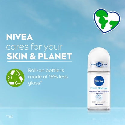 Nivea Unisex Fresh Scent Deodorant Spray Roll-On Whitening Smooth Skin, 25 Ml (Pack Of 3) - in use (36)