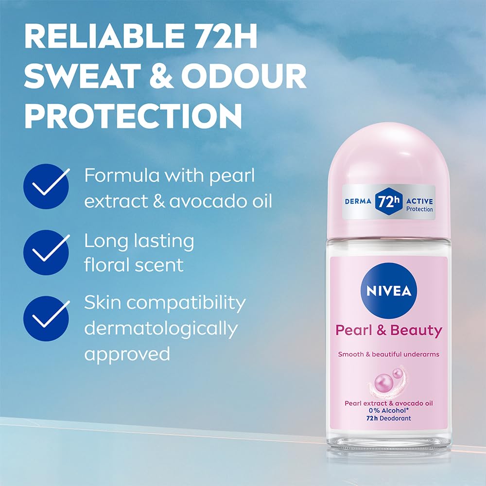 Nivea Unisex Fresh Scent Deodorant Spray Roll-On Whitening Smooth Skin, 25 Ml (Pack Of 3) - back view