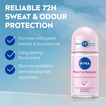 Nivea Unisex Fresh Scent Deodorant Spray Roll-On Whitening Smooth Skin, 25 Ml (Pack Of 3) - back view