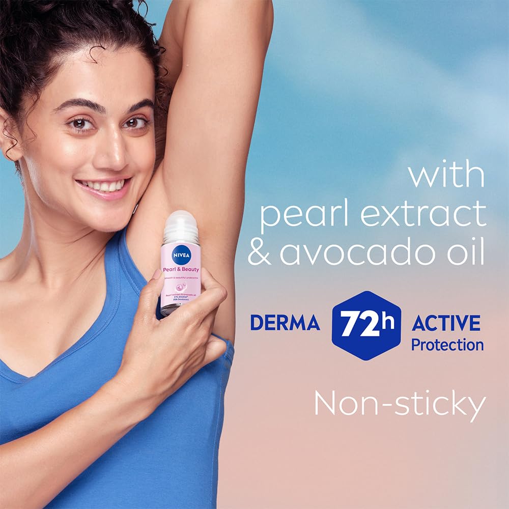 Nivea Unisex Fresh Scent Deodorant Spray Roll-On Whitening Smooth Skin, 25 Ml (Pack Of 3) - packaging