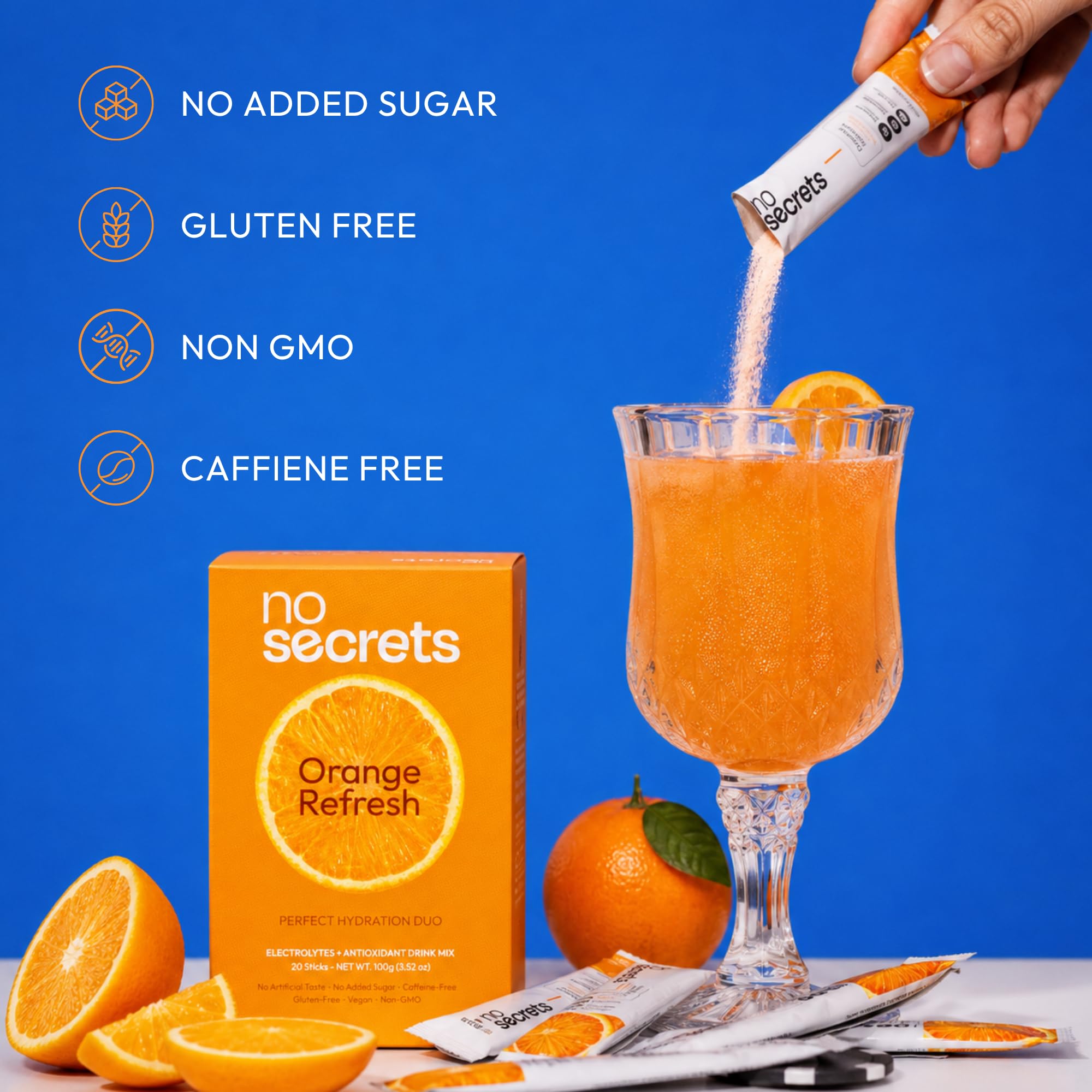 No SECRETS Perfect Hydration Duo – Fresh Lime - Pack Of 1 (20 Sticks) | Electrolytes & antioxidants | Astaxanthin | Vegetaria