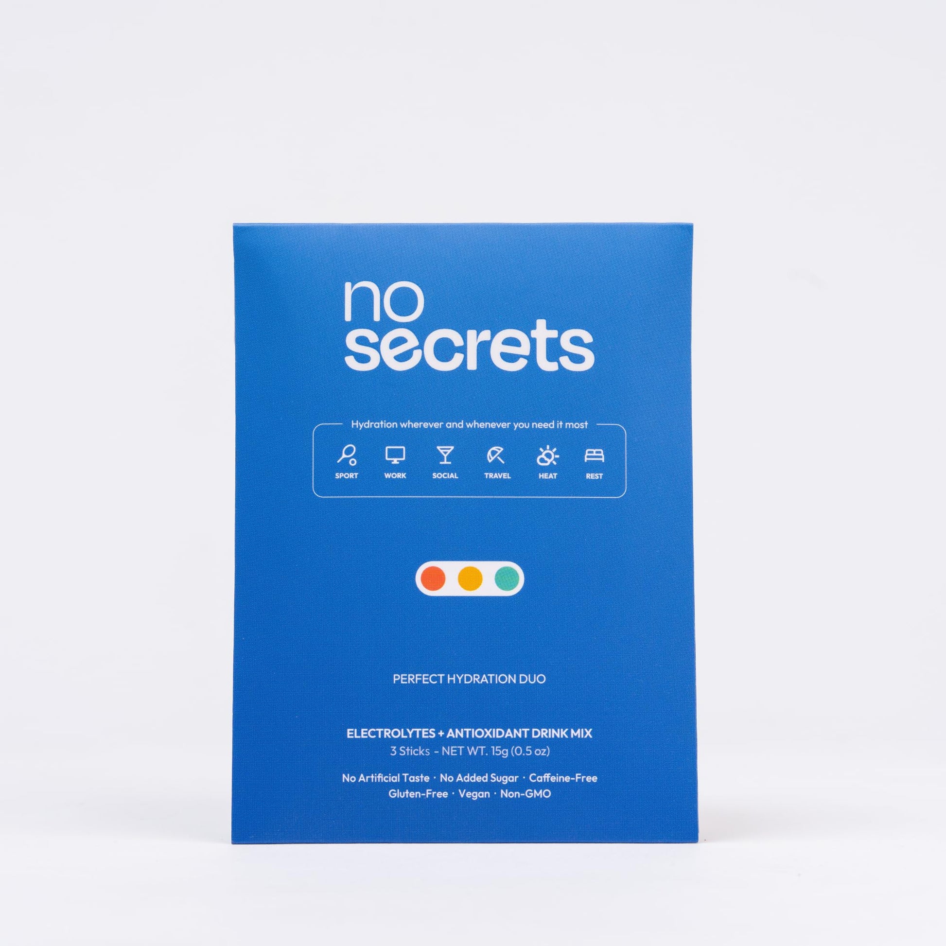No SECRETS Perfect Hydration Duo – Fresh Lime - Pack Of 1 (20 Sticks) | Electrolytes & antioxidants | Astaxanthin | Vegetaria
