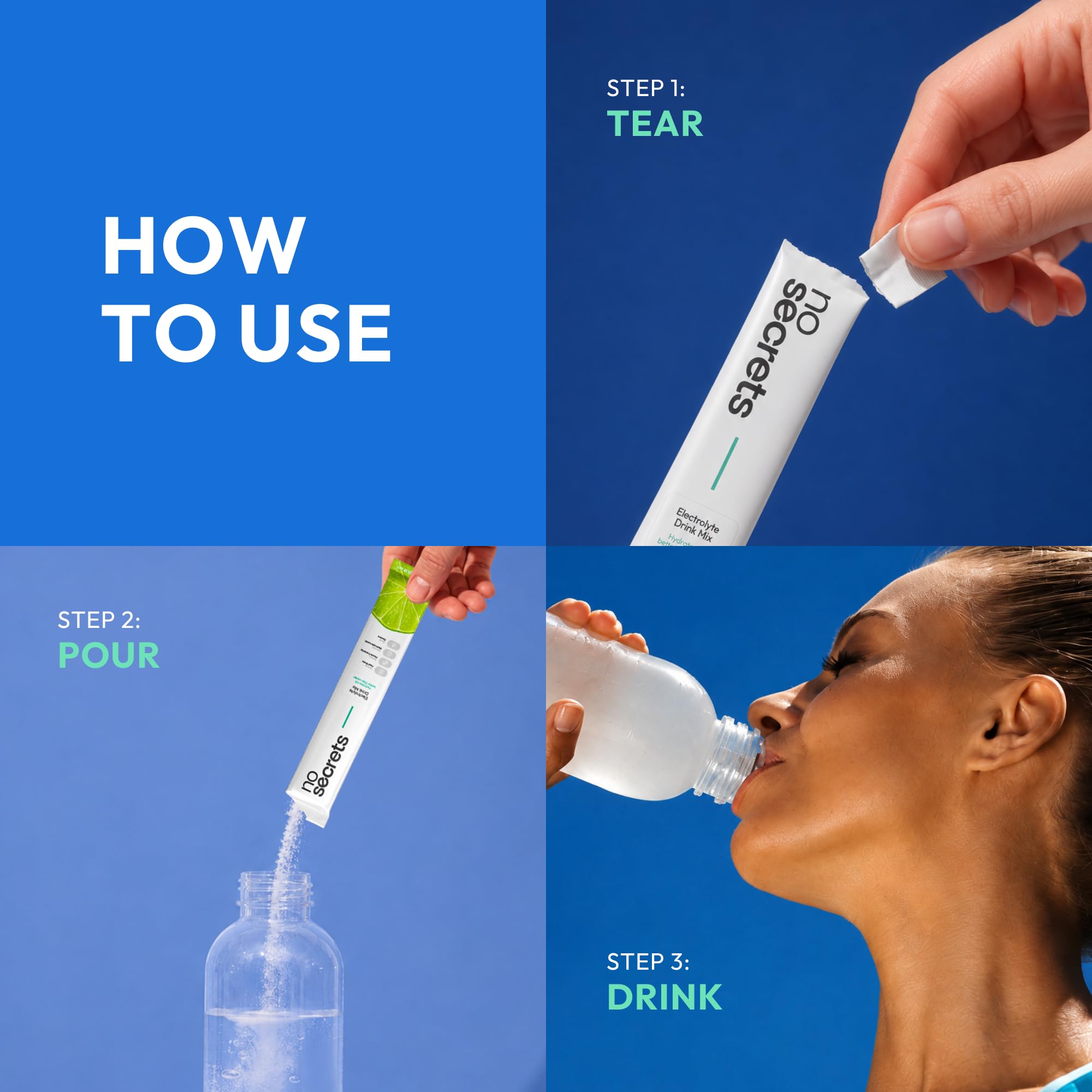 No SECRETS Perfect Hydration Duo – Fresh Lime - Pack Of 1 (20 Sticks) | Electrolytes & antioxidants | Astaxanthin | Vegetaria