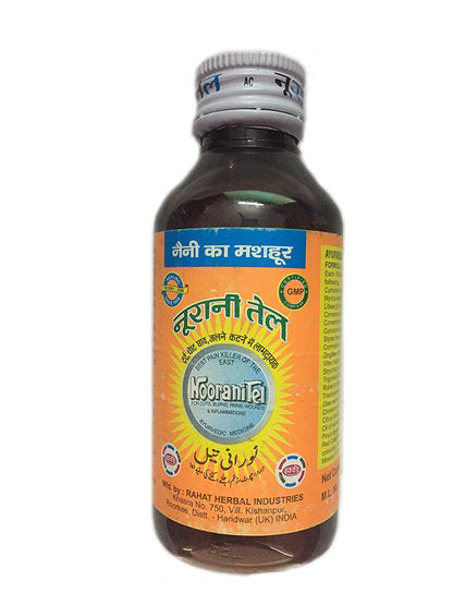 Noorani Tel Ayurvedic Herbal Oil, 100 ml, Traditional Herbal Oil by rahat Herbal - back view