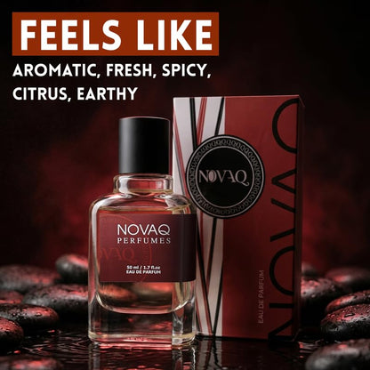 NOVAQ Untold Eau de Parfum, 50ml, Unisex Long-Lasting Fragrance for Daily Wear - back view (16)