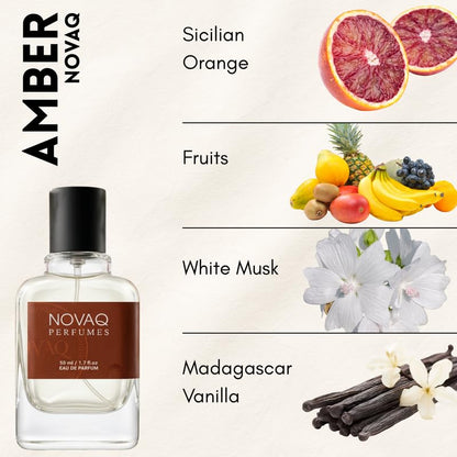 NOVAQ Untold Eau de Parfum, 50ml, Unisex Long-Lasting Fragrance for Daily Wear - front view