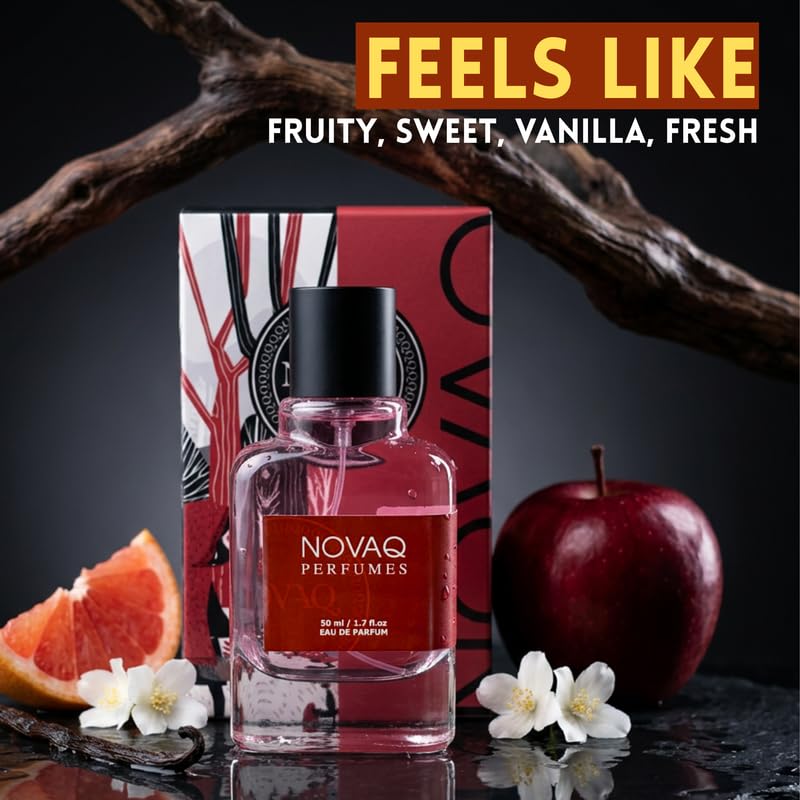 NOVAQ Untold Eau de Parfum, 50ml, Unisex Long-Lasting Fragrance for Daily Wear - back view (30)