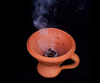 Clay Dhoop Loban Dani with Cow Dung Cakes
