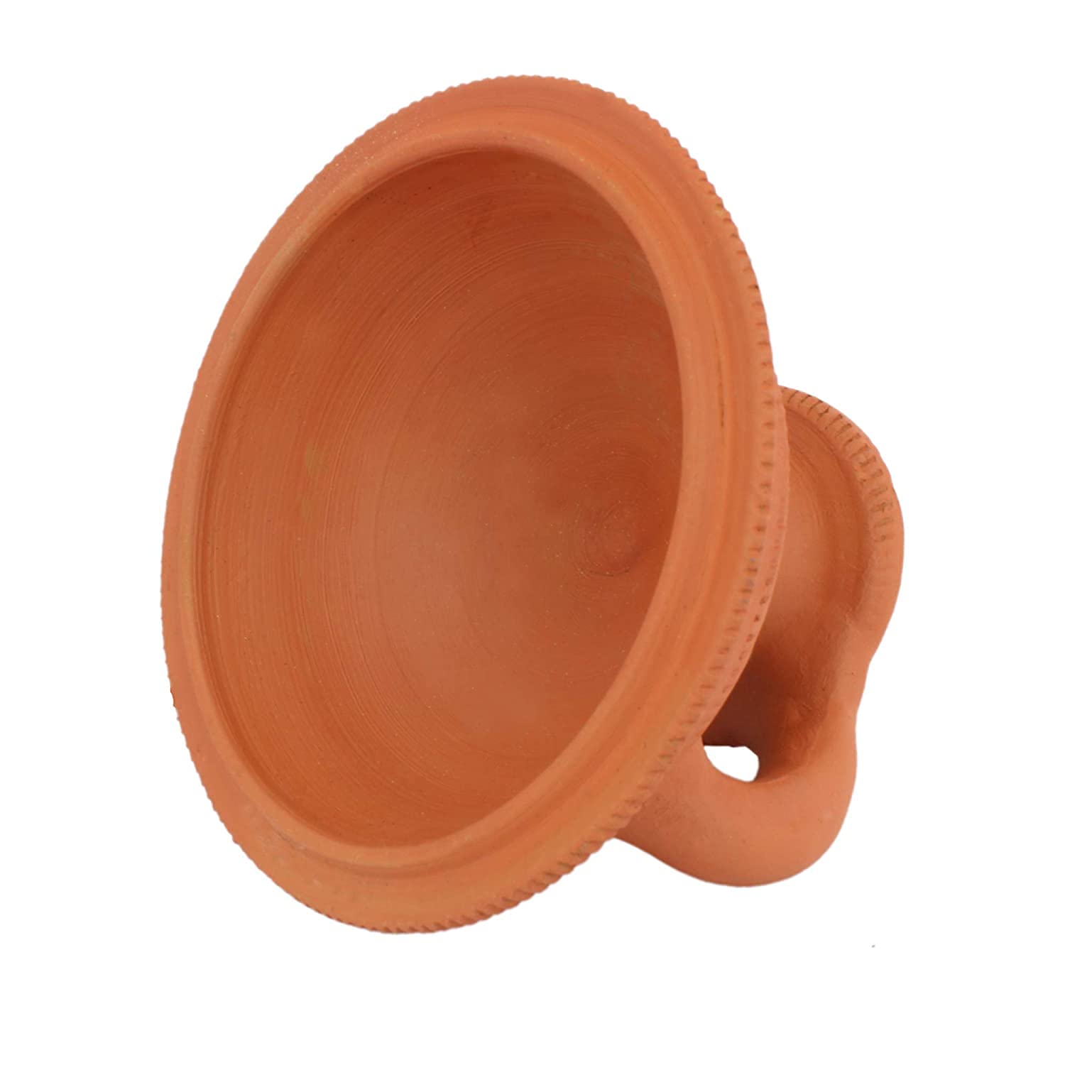 NRSON Clay Dhoop Loban Dani Incense Holder, Traditional Handmade Burner for Puja and Hawan, 1 Count - back view (6)