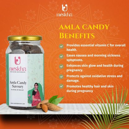 NUSKHA KITCHEN Amla Candy 300g Hard Candy Indian Gooseberry Candy No Artificial Flavours - back view