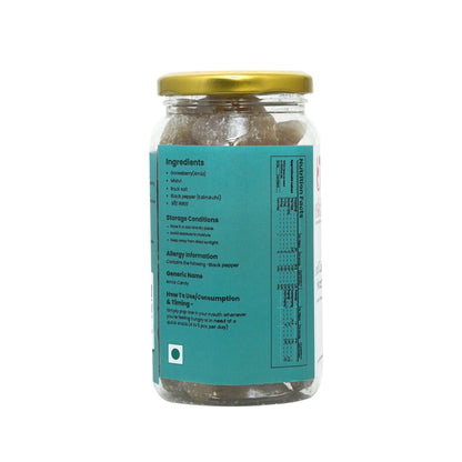 NUSKHA KITCHEN Amla Candy 300g Hard Candy Indian Gooseberry Candy No Artificial Flavours - back view (9)