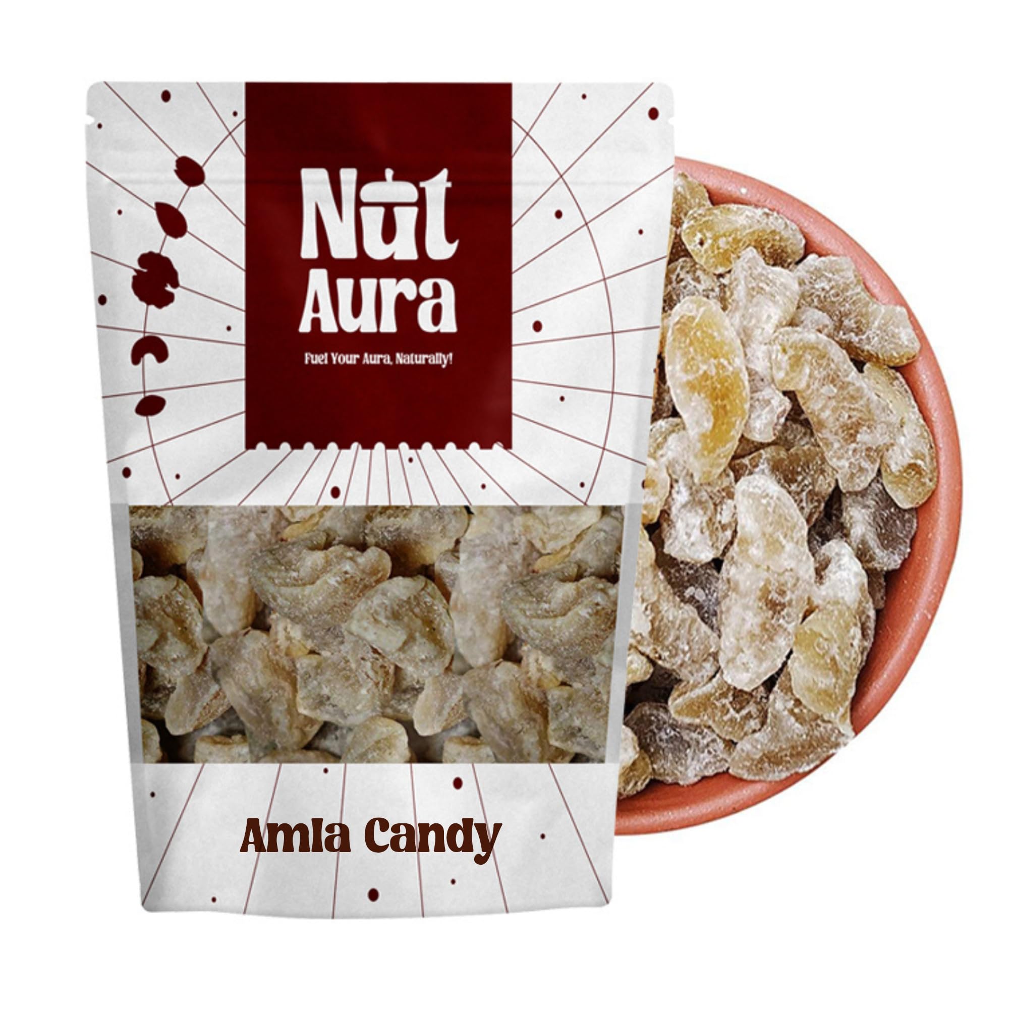 Nut Aura Amla Candy, Indian Gooseberry Candy - Sweet & Tangy, No Artificial Additives