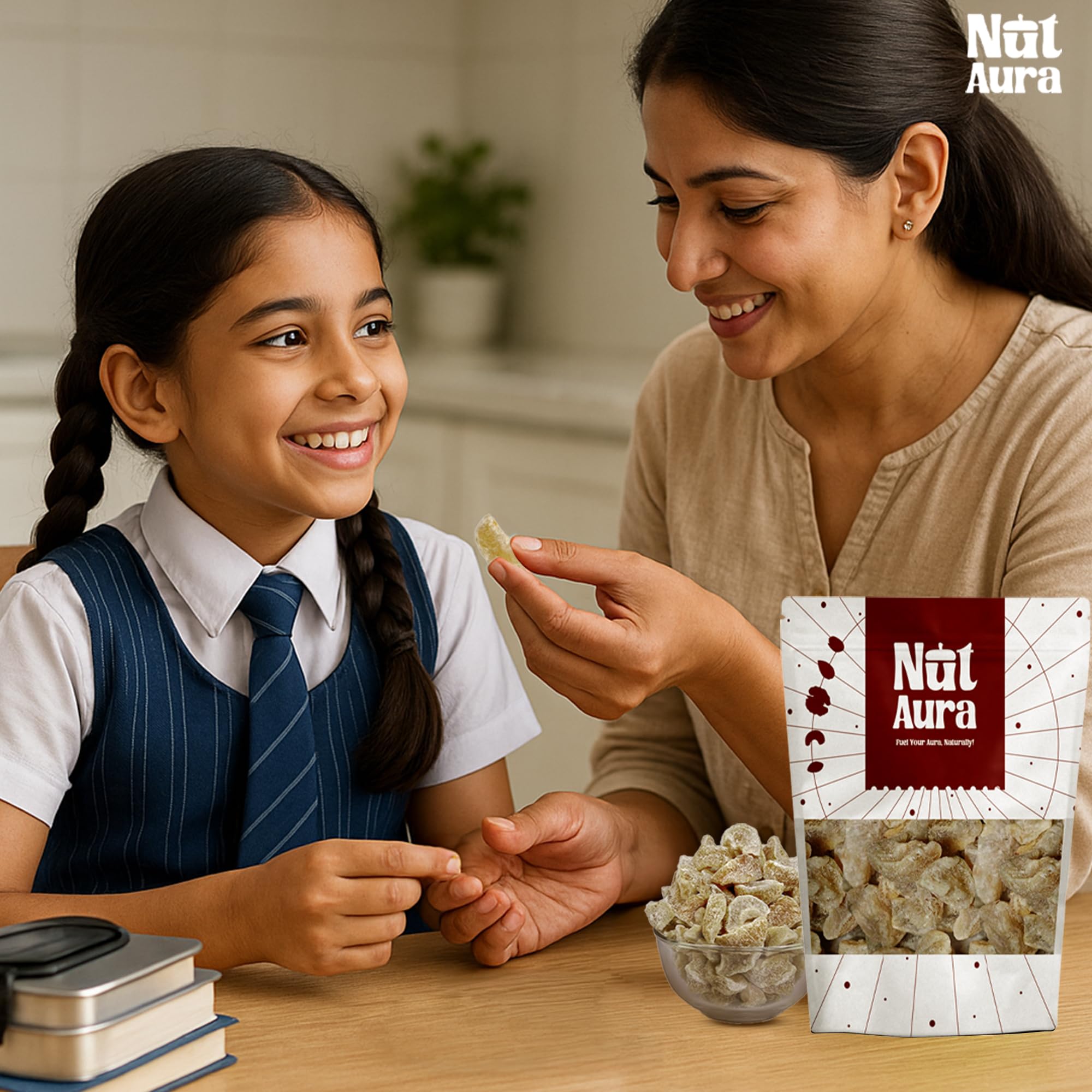 Nut Aura Amla Candy, Indian Gooseberry Candy - Sweet & Tangy, No Artificial Additives - ingredients panel