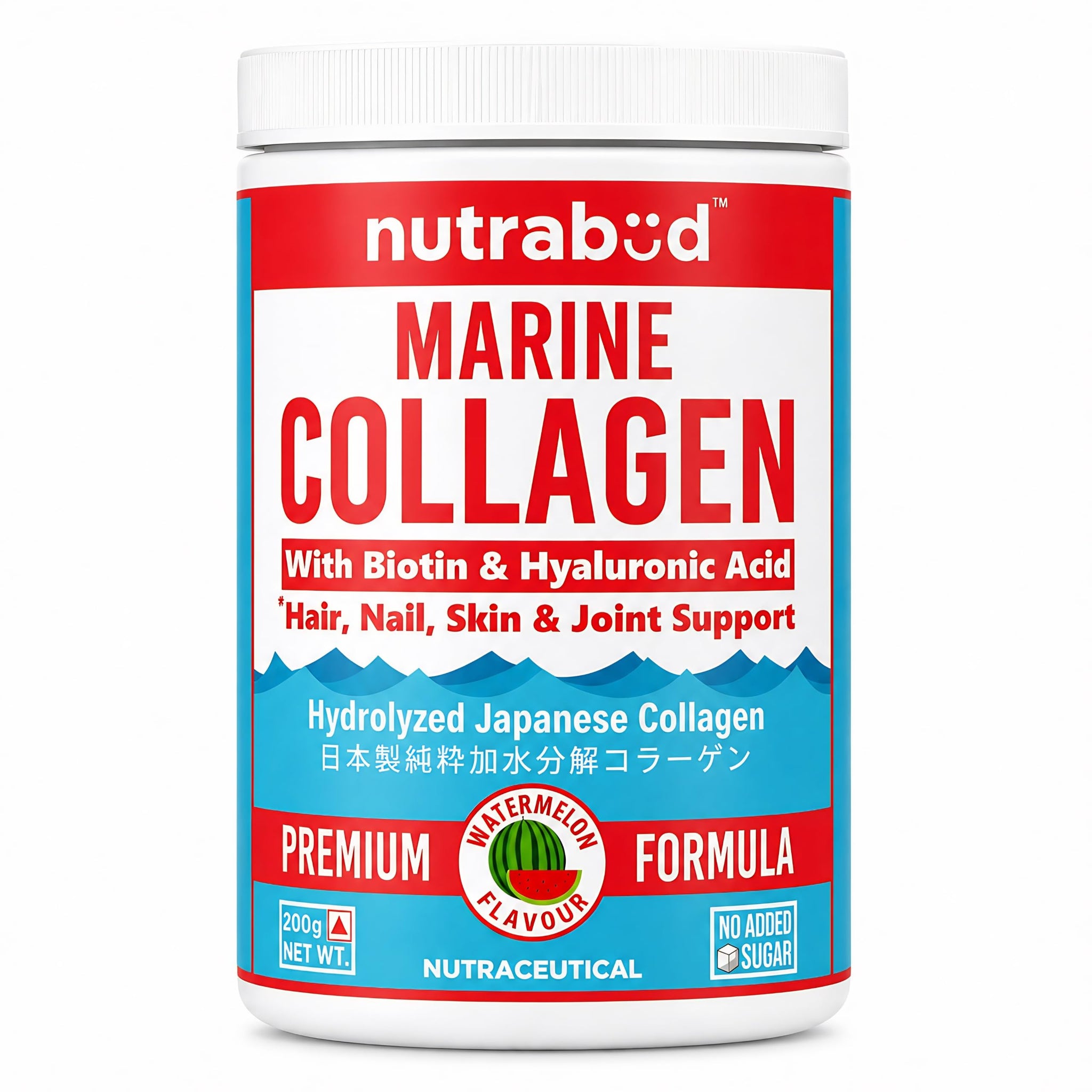nutrabud Japanese Marine Collagen Powder Supplement, 200g, Hydrolyzed Type-1 Peptides, No Added Sugar, Unisex Adult (14)