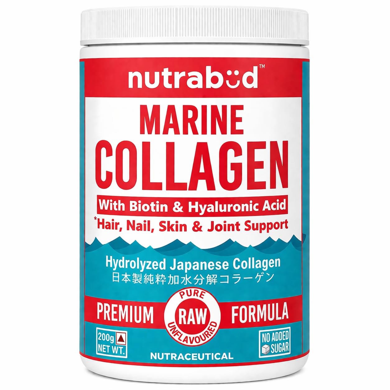 nutrabud Japanese Marine Collagen Powder Supplement, 200g, Hydrolyzed Type-1 Peptides, No Added Sugar, Unisex Adult (8)
