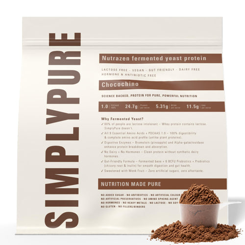 Nutrazen SimplyPure Fermented Yeast Protein Powder, Vegan, 24.7g Protein, Adult