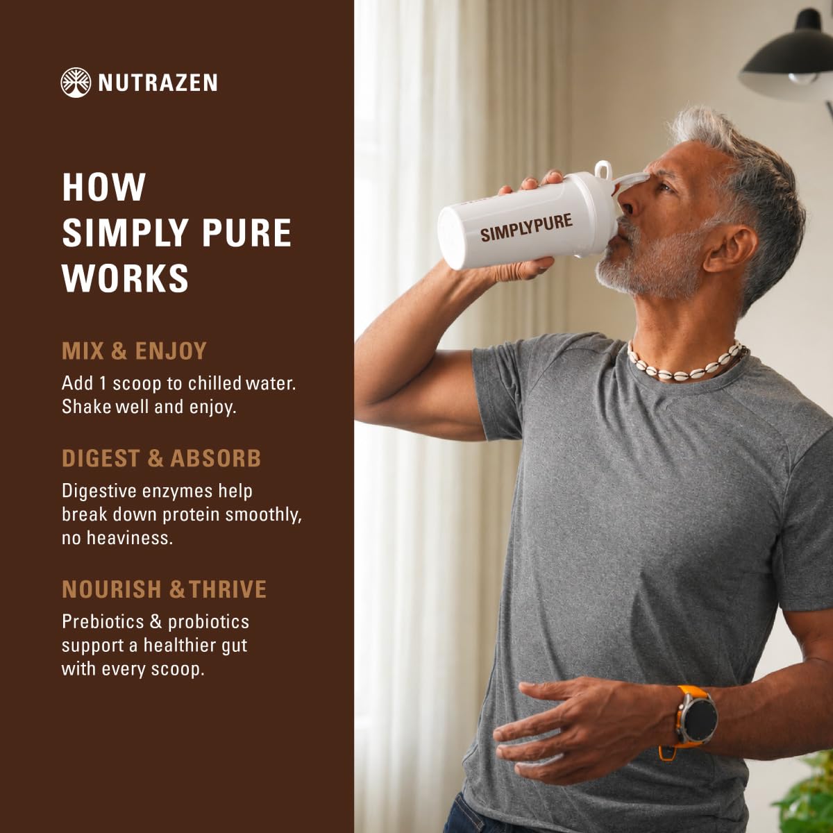 Nutrazen SimplyPure Fermented Yeast Protein Powder, Vegan, 24.7g Protein, Adult - ingredients panel (24)