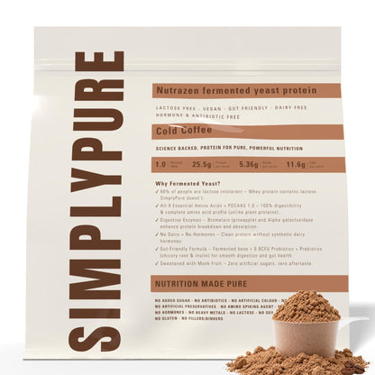 Nutrazen SimplyPure Fermented Yeast Protein Powder, Vegan, 24.7g Protein, Adult (37)