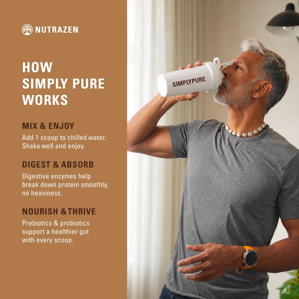 Nutrazen SimplyPure Fermented Yeast Protein Powder, Vegan, 24.7g Protein, Adult - ingredients panel (42)