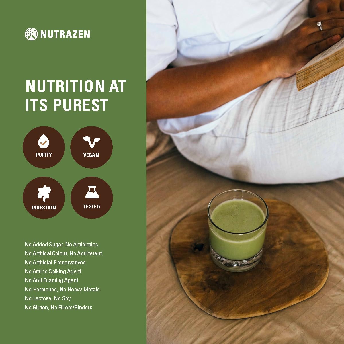 Nutrazen SimplyPure Fermented Yeast Protein Powder, Vegan, 24.7g Protein, Adult - packaging (57)