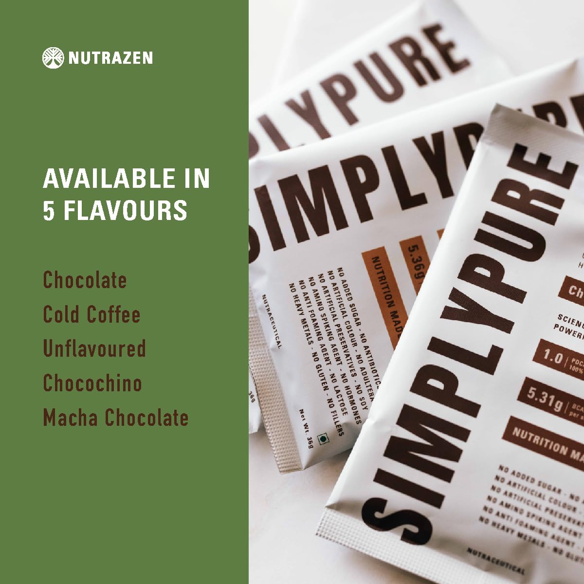 Nutrazen SimplyPure Fermented Yeast Protein Powder, Vegan, 24.7g Protein, Adult - size and scale (62)