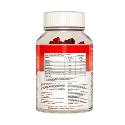 NUTRELA Ashwagandha & Melatonin Gummies for Adults, Strawberry Flavored Dietary Supplement - in use