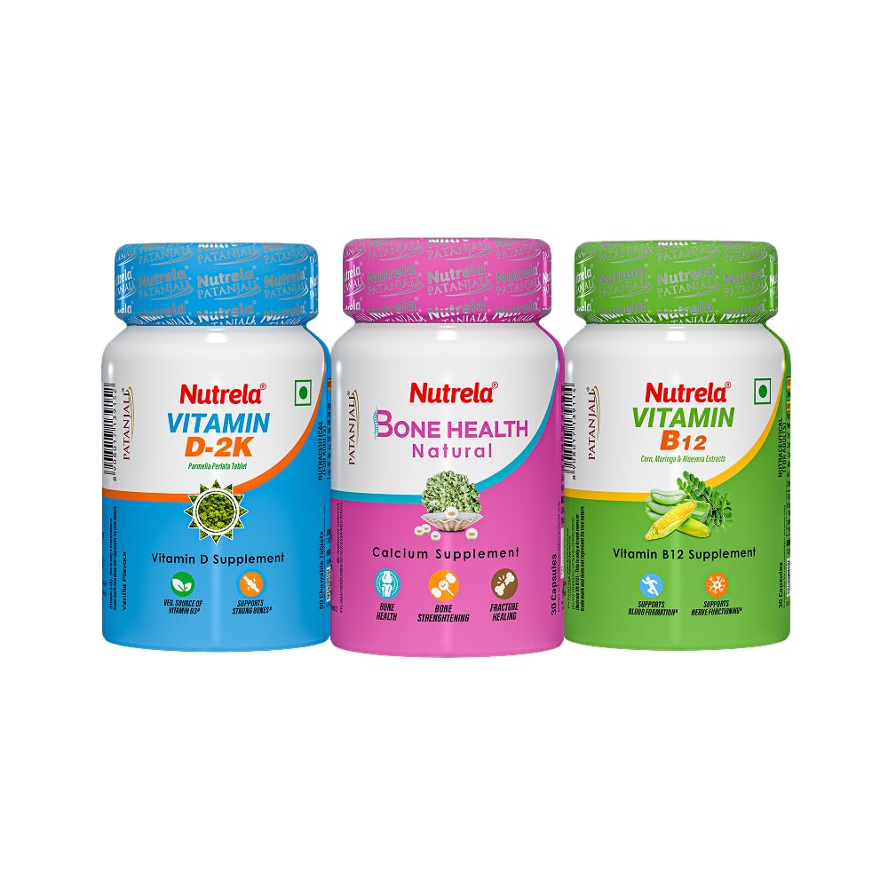 Nutrela Calcium and Vitamin B12 Supplement Capsules, 150g, Gluten-Free, GMO-Free (10)