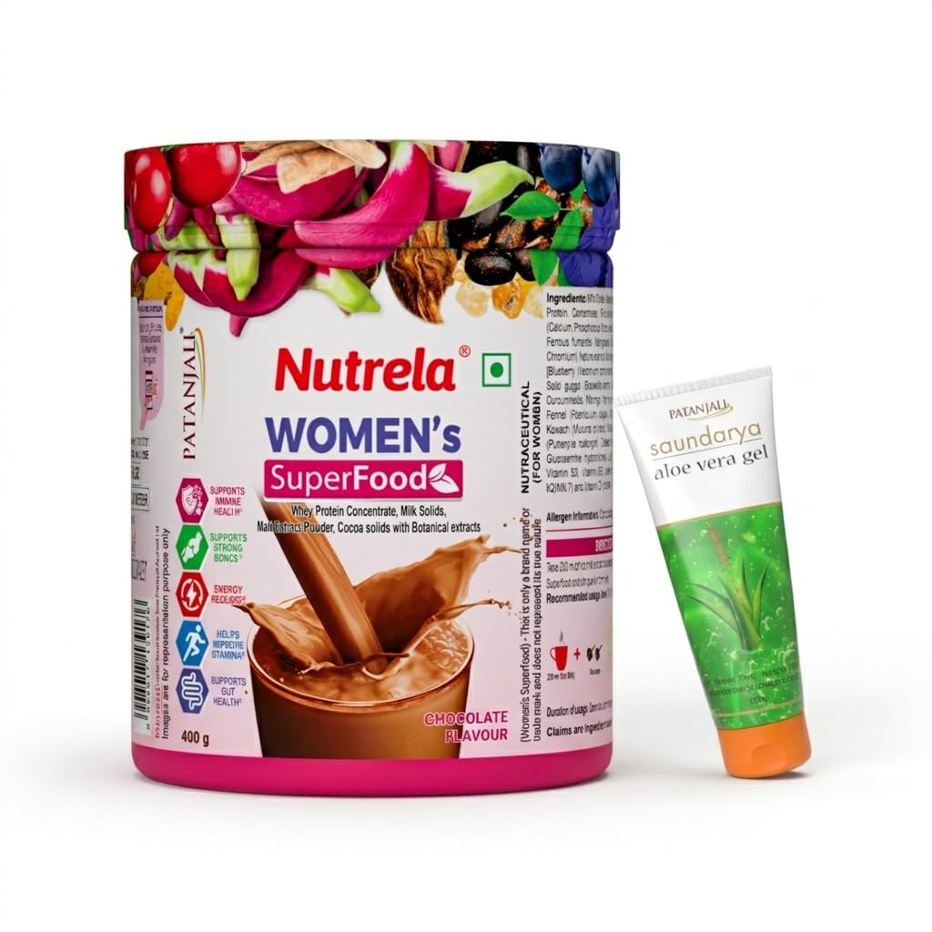 Nutrela Combo Women Superfood & Men Superfood Whey Protein Supplement Powder, 400g Each (15)