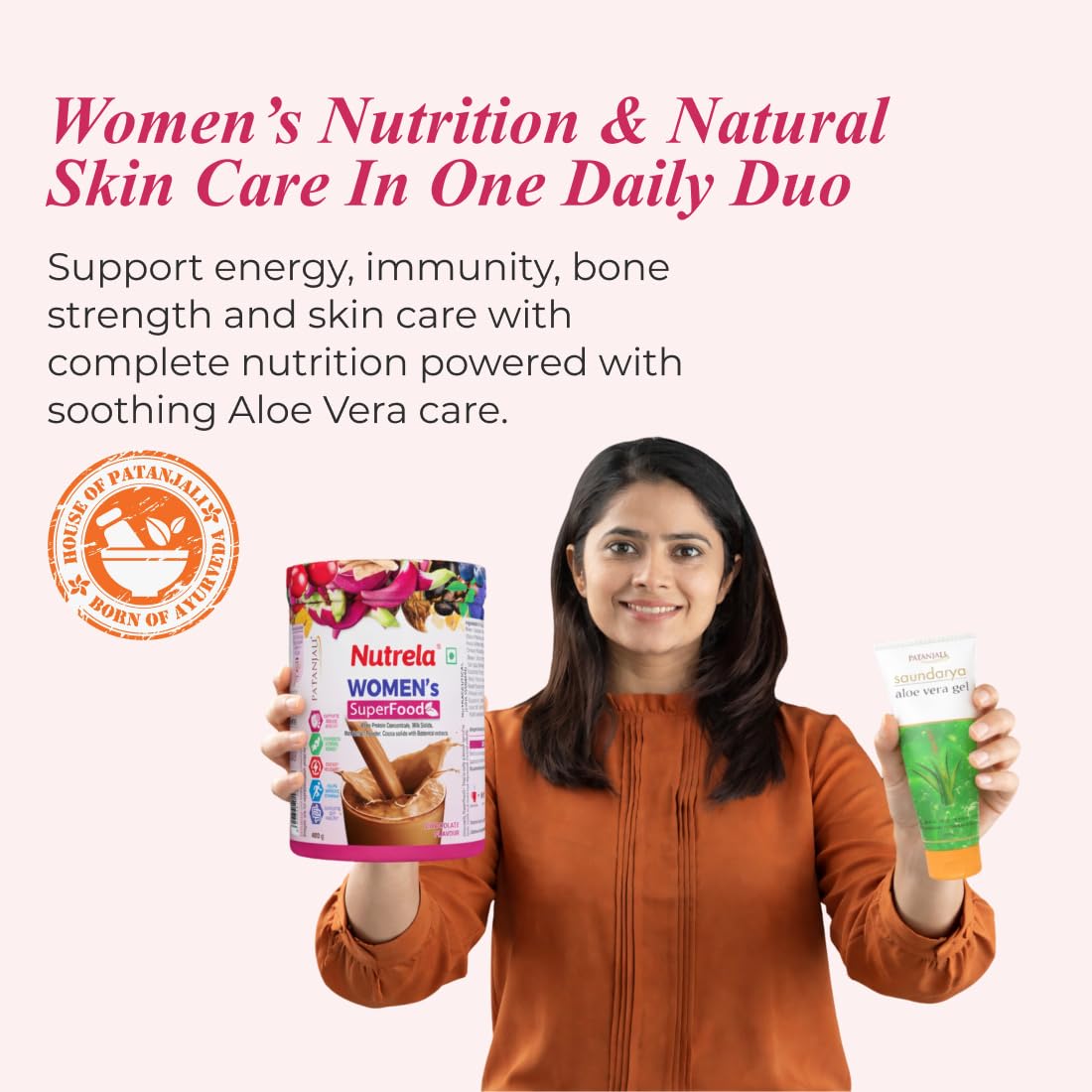 Nutrela Combo Women Superfood & Men Superfood Whey Protein Supplement Powder, 400g Each - front view (16)