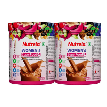 Nutrela Combo Women Superfood & Men Superfood Whey Protein Supplement Powder, 400g Each (22)