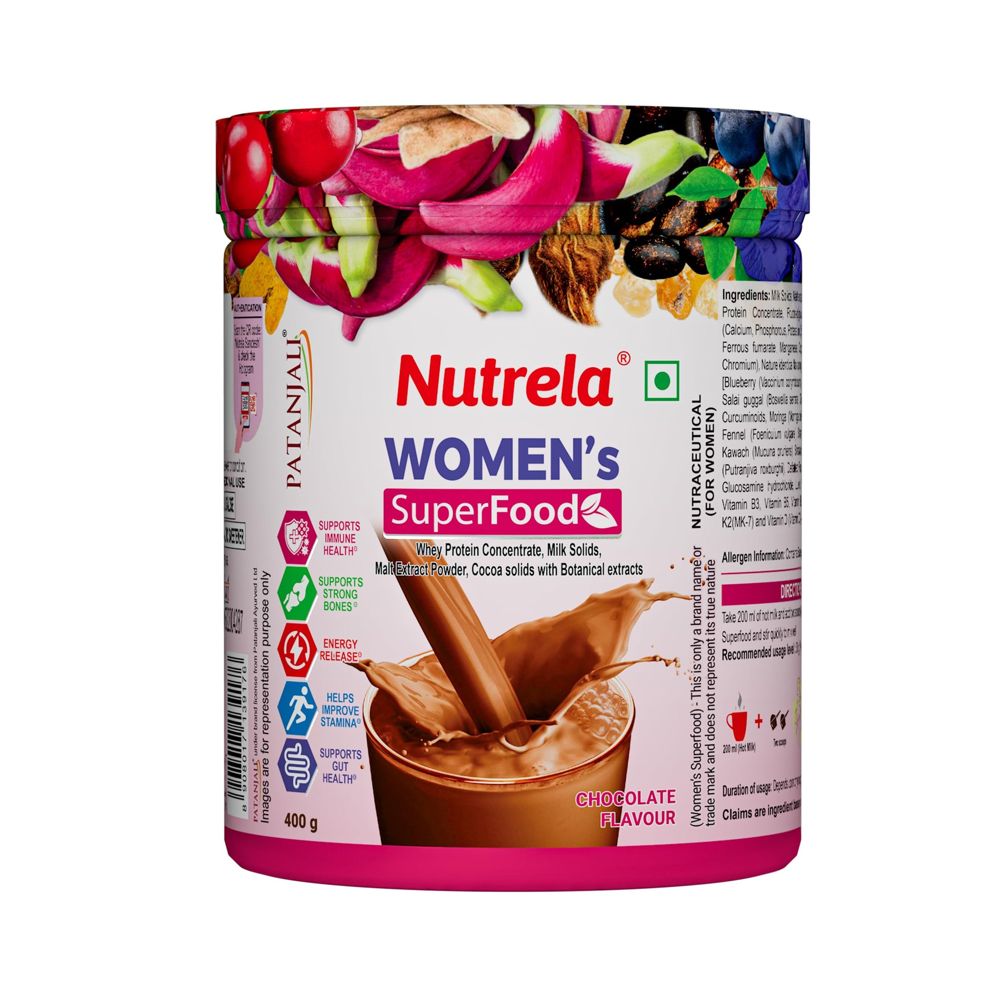 Nutrela Combo Women Superfood & Men Superfood Whey Protein Supplement Powder, 400g Each - packaging (23)
