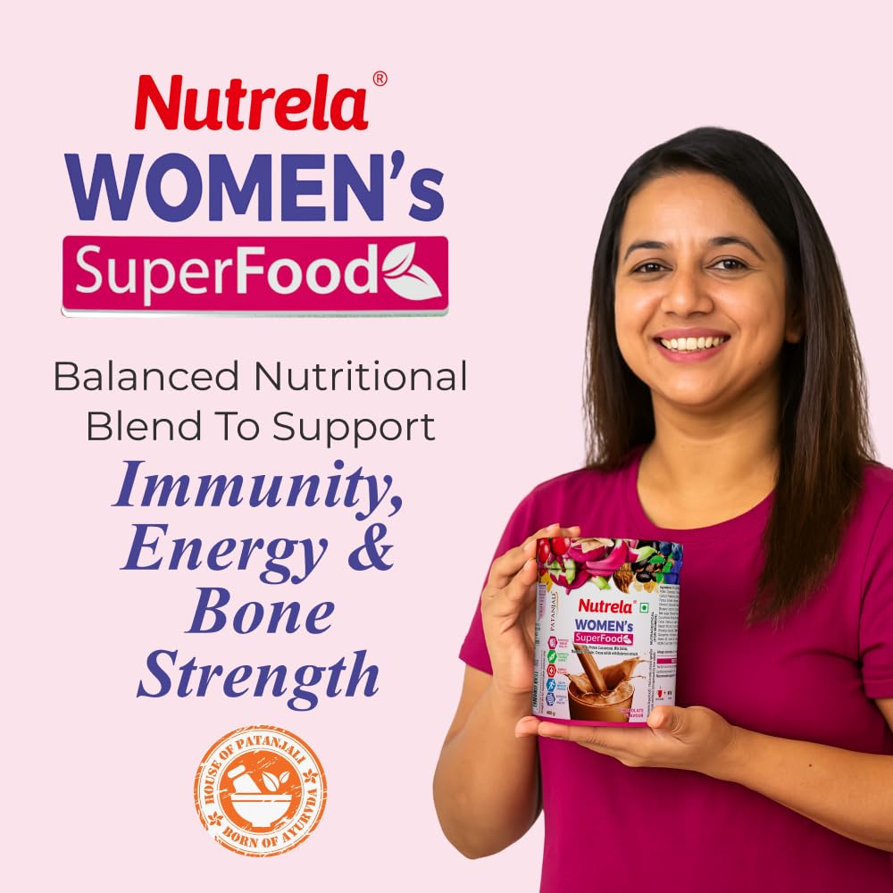 Nutrela Combo Women Superfood & Men Superfood Whey Protein Supplement Powder, 400g Each - close-up detail