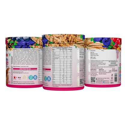 Nutrela Combo Women Superfood & Men Superfood Whey Protein Supplement Powder, 400g Each - size and scale