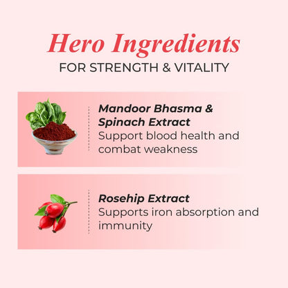 NUTRELA Iron Complex Mineral Supplement Capsules, Vegetarian, Mandoor Bhasma & Plant Extracts - label detail (14)