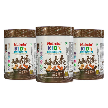 Nutrela Kids Protein Powder, Chocolate Flavor, Vegetarian Protein Supplement with PDCAAS Score of 1