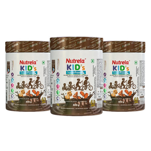 Nutrela Kids Protein Powder, Chocolate Flavor, Vegetarian Protein Supplement with PDCAAS Score of 1