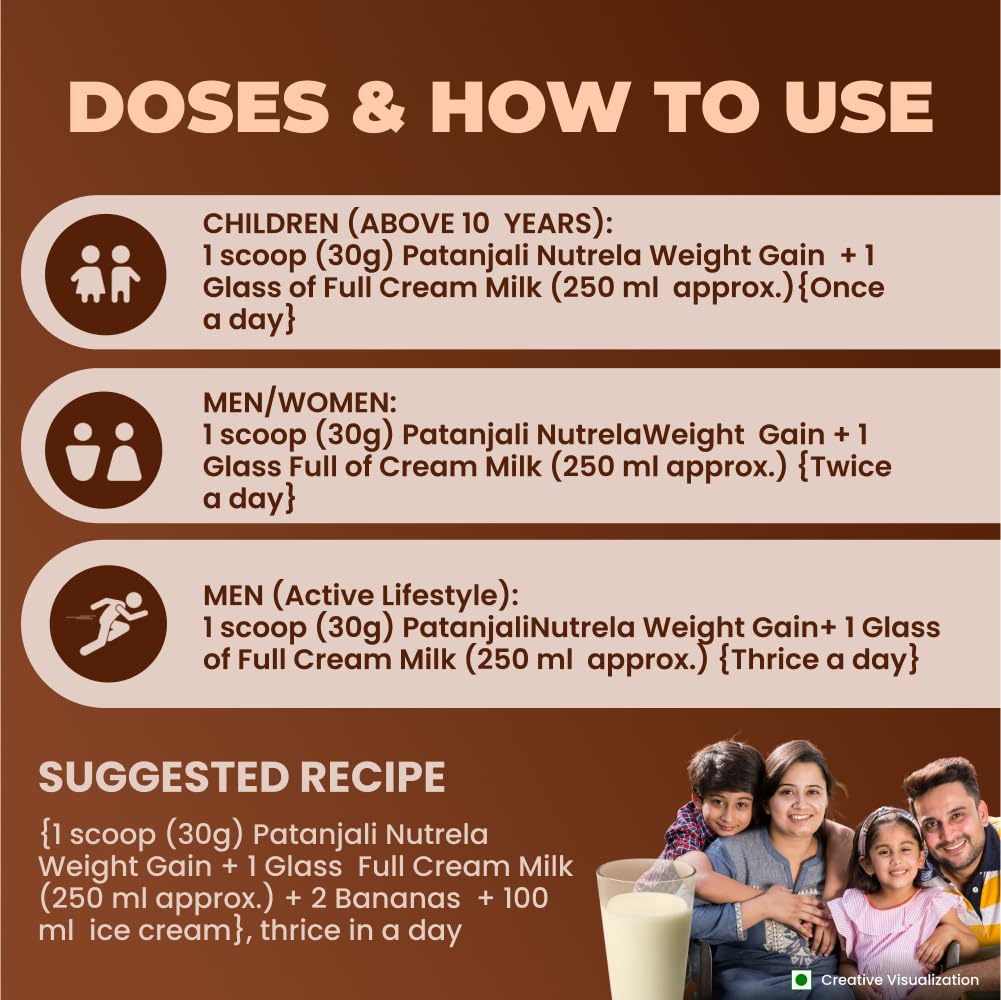 NUTRELA Mass Gainer Powder, Meal Replacement Beverage, with Vitamins and Herbs - ingredients panel (15)