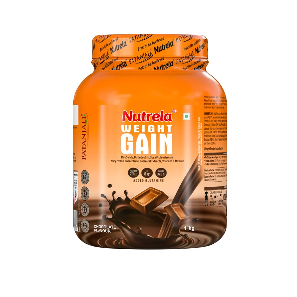 NUTRELA Mass Gainer Powder, Meal Replacement Beverage, with Vitamins and Herbs (17)
