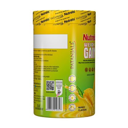 NUTRELA Mass Gainer Powder, Meal Replacement Beverage, with Vitamins and Herbs - front view (31)