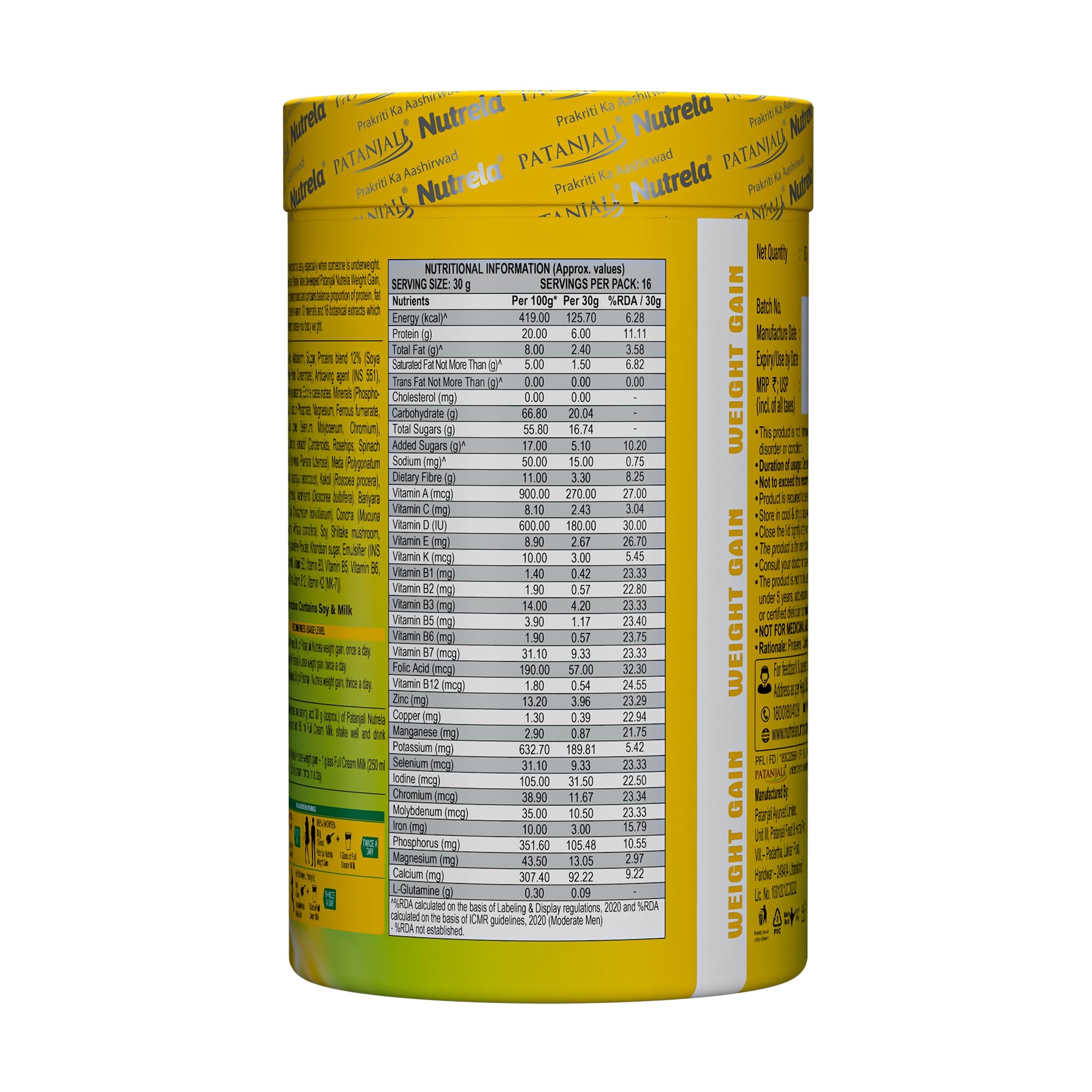 NUTRELA Mass Gainer Powder, Meal Replacement Beverage, with Vitamins and Herbs - in use (37)