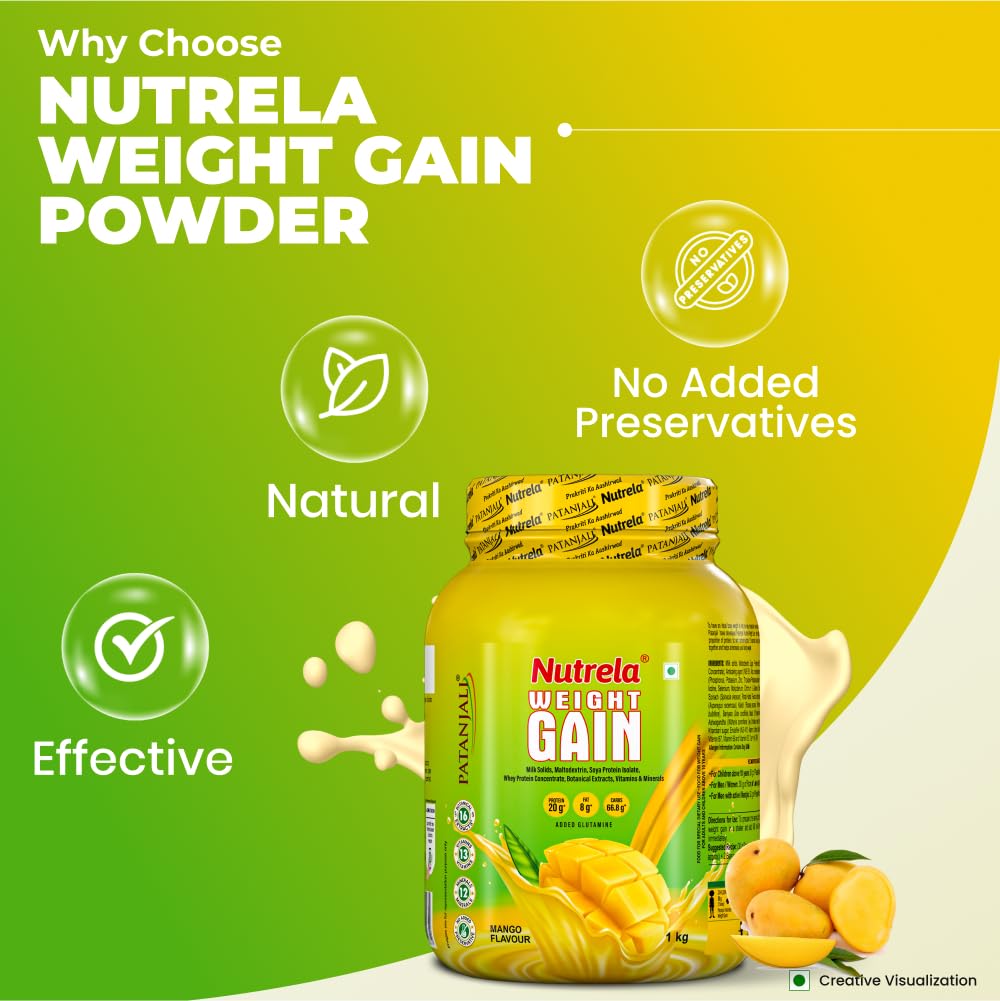 NUTRELA Mass Gainer Powder, Meal Replacement Beverage, with Vitamins and Herbs - packaging (42)