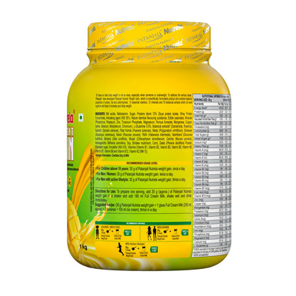 NUTRELA Mass Gainer Powder, Meal Replacement Beverage, with Vitamins and Herbs - in use (46)