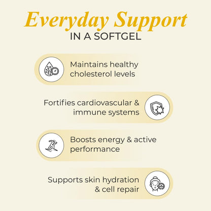 NUTRELA Omega 3 6 7 9 Supplement, 60 Veg Softgels, with Flaxseed Oil and Sea Buckthorn Oil - ingredients panel