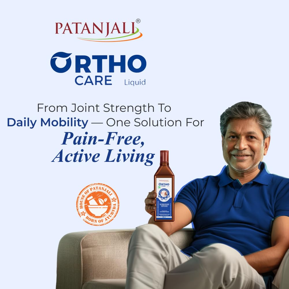 Nutrela Orthocare Liquid, Ayurvedic Joint Support Supplement, with Glucosamine, MSM, Boswellia - front view