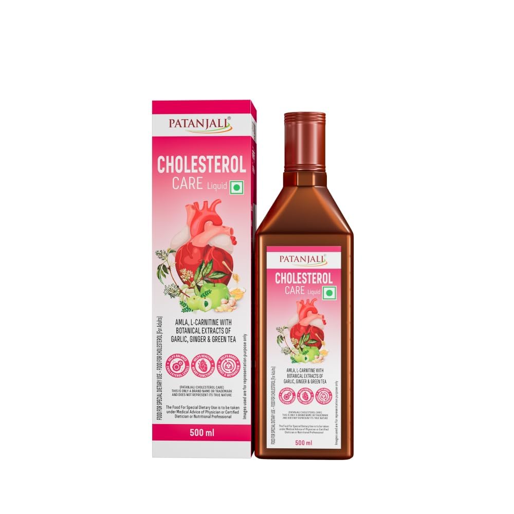 Nutrela Patanjali Cholesterol Care Liquid, 500ml, Herbal Dietary Supplement