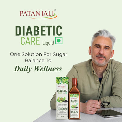 NUTRELA Patanjali Diabetic Care Liquid, 500ml, Ayurvedic Herbal Supplement with Karela, Jamun, Giloy - front view